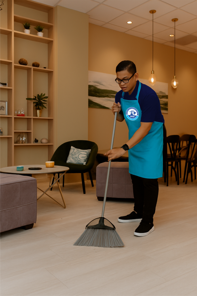 Cleaning in action
